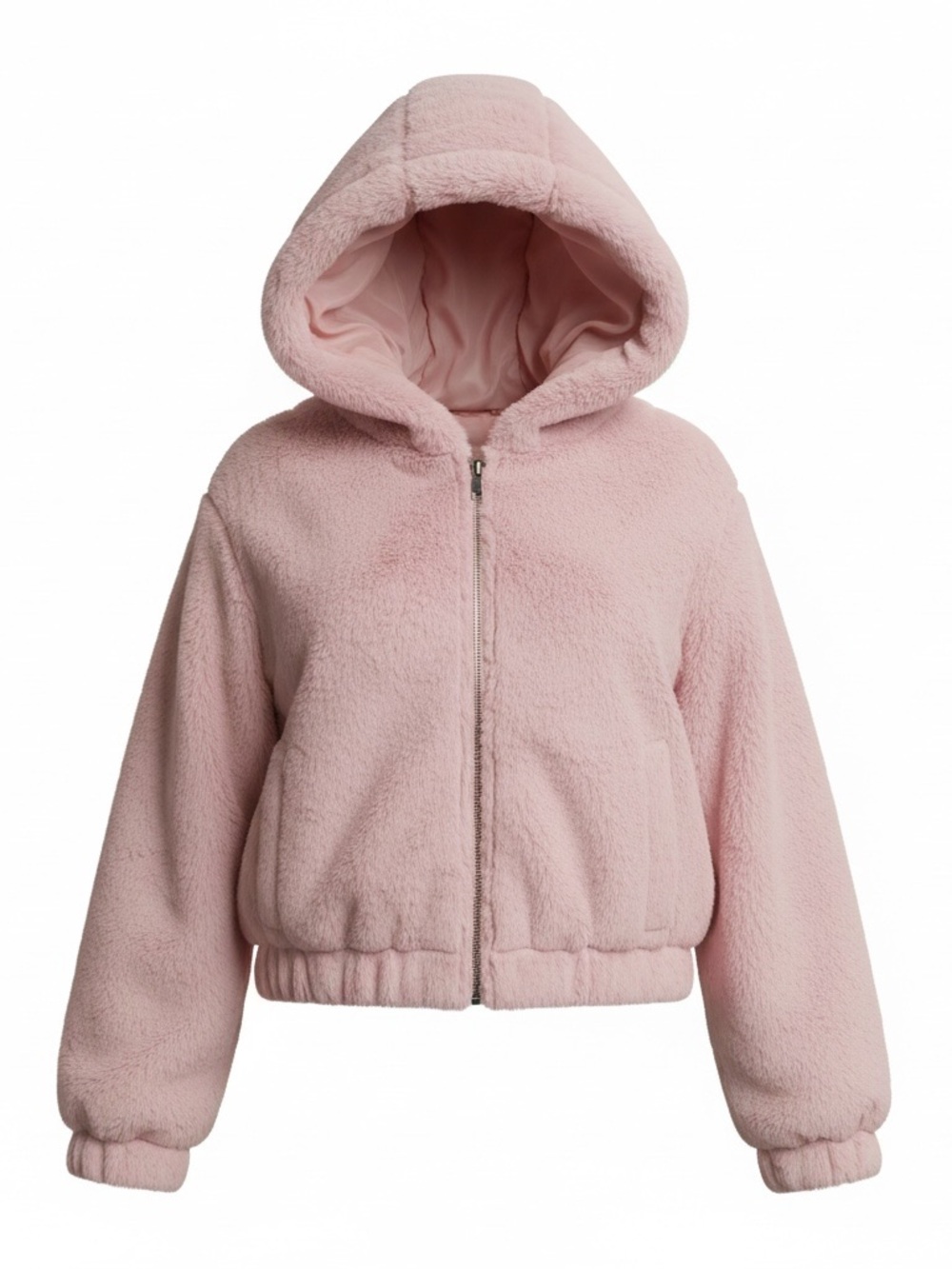 Plush Hooded Jacket - PTP 22”, L 22-23”